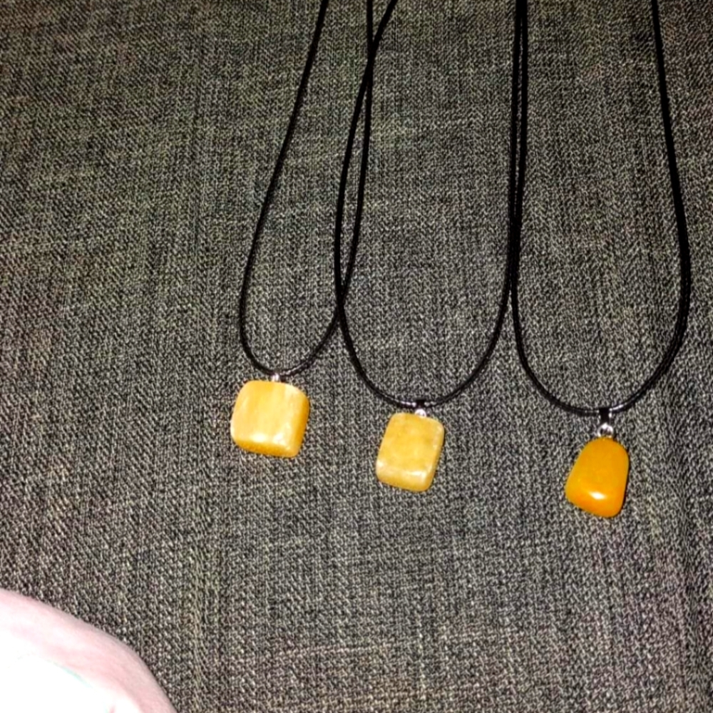 Yellow Healing Stone Necklaces